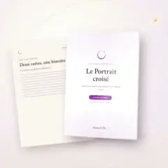 Portrait croisé : la couverture blanche et une page intérieure